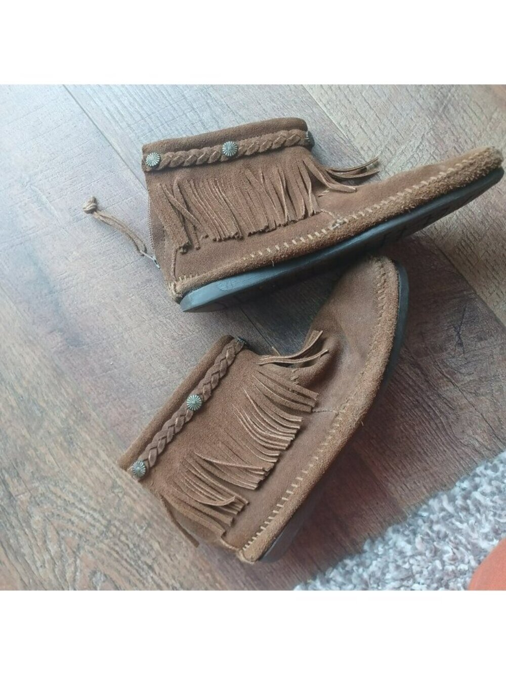 Minnetonka Suede booties or slippers 8